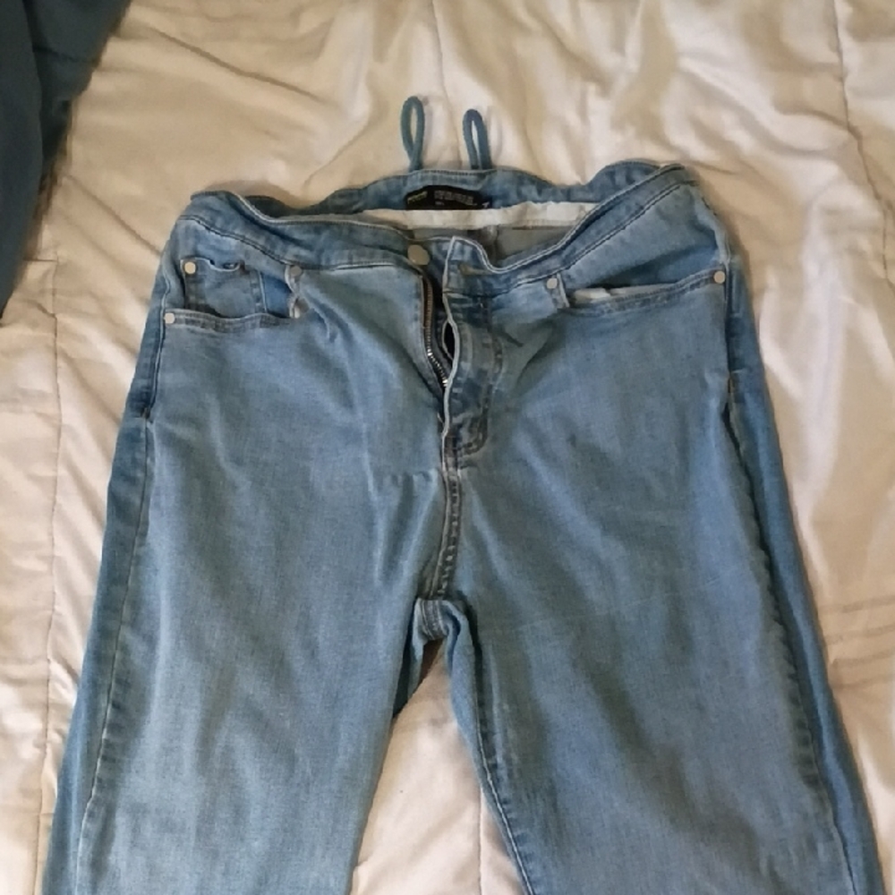 Finesse Light Blue Women's Jeans Overalls
